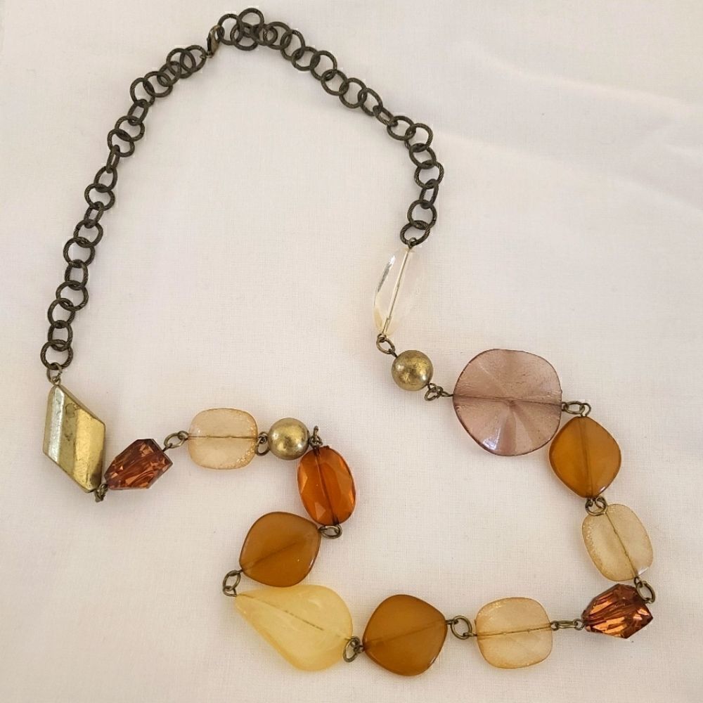Abstract Large Beaded Necklace